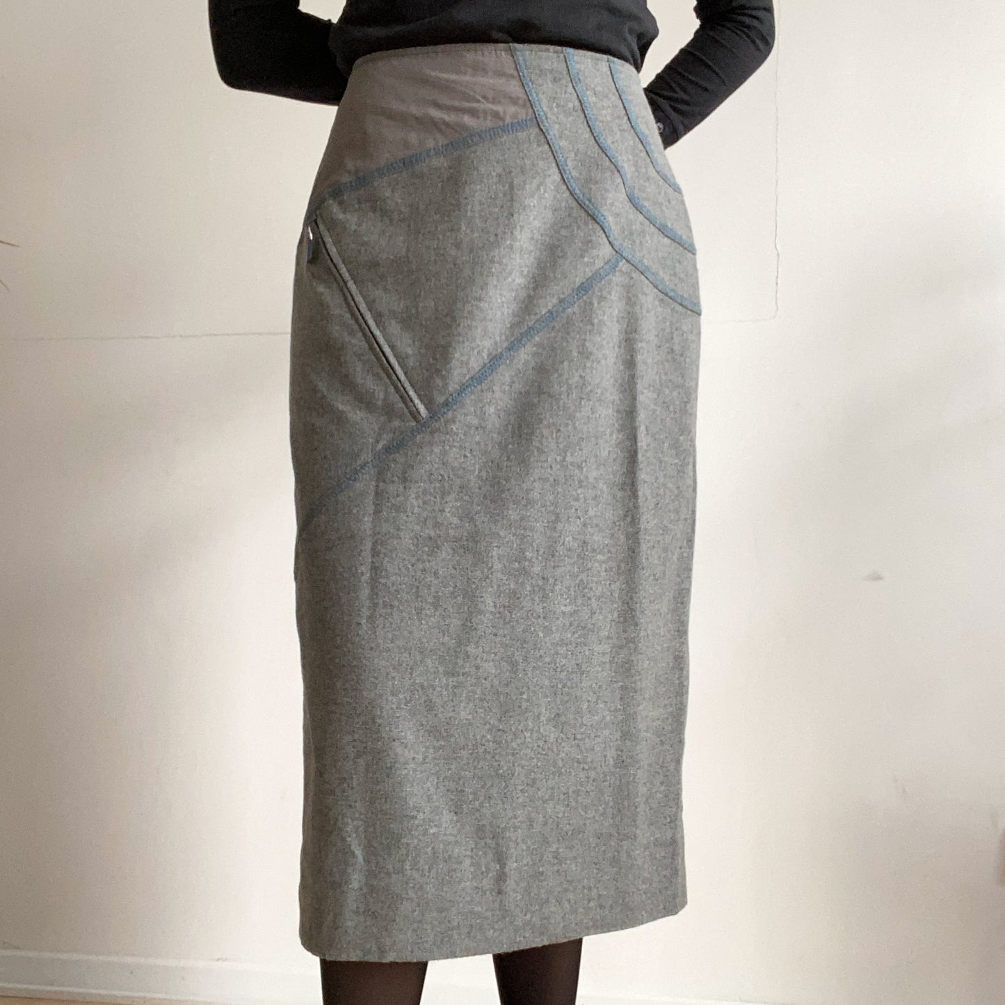 Grey winter long skirt