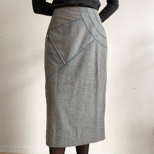Grey winter long skirt