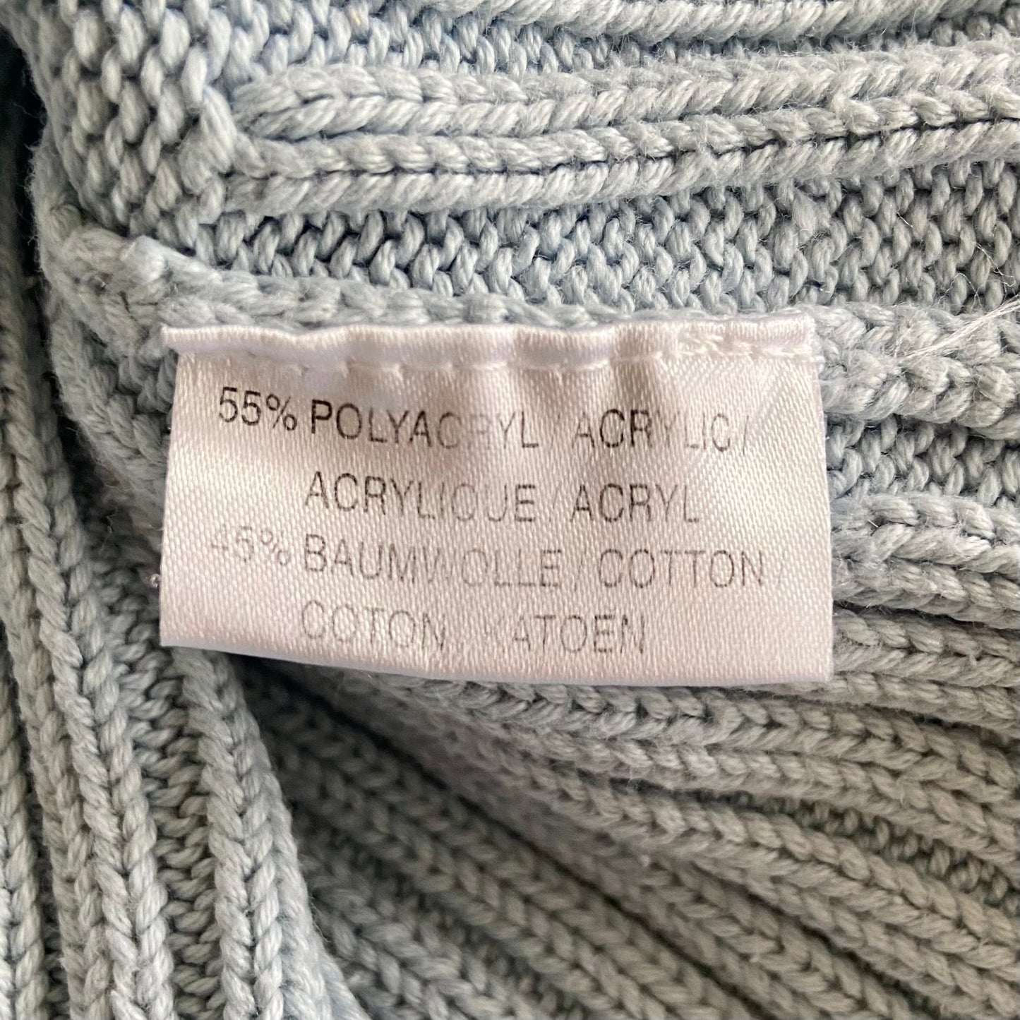 Blue V-neck pullover