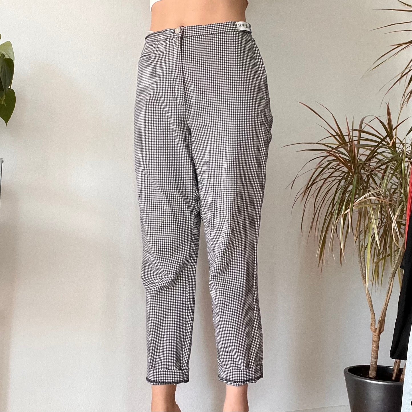 Gingham picnic pants French Riviera size 40