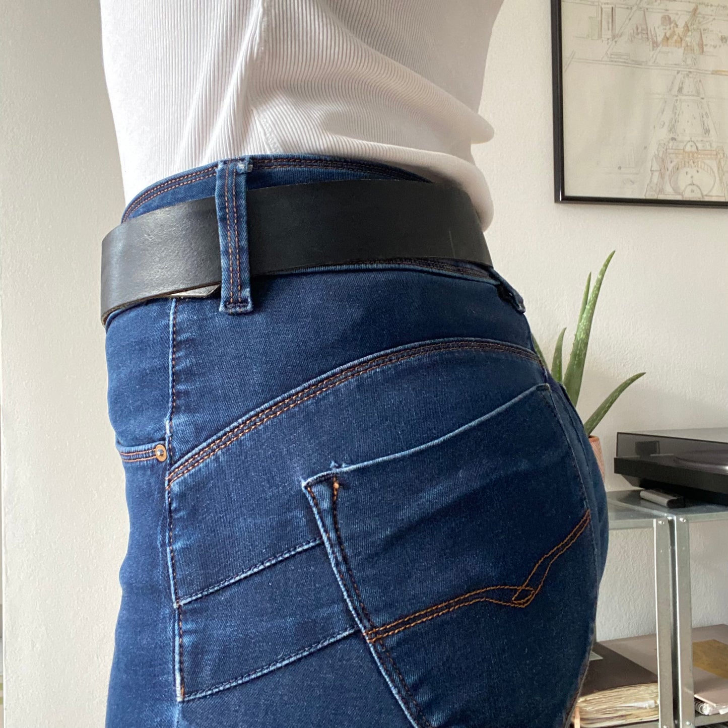 Black Western Belt with Horse Buckle