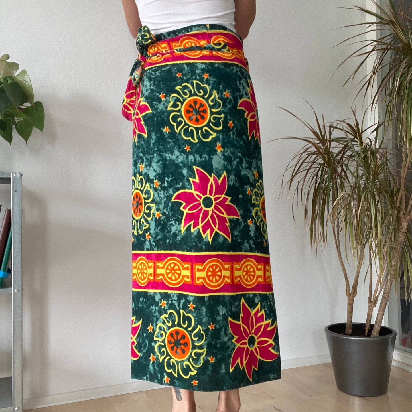 Funky long wrap skirt