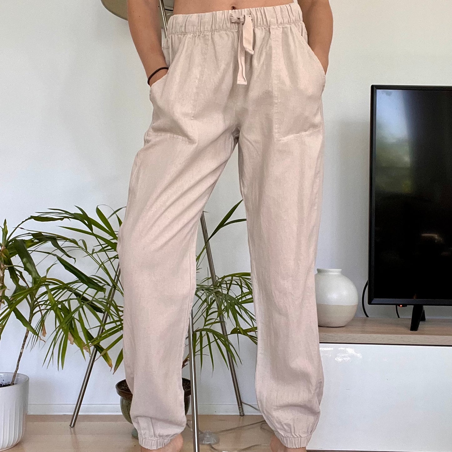 Blind date Linen trousers-Size M
