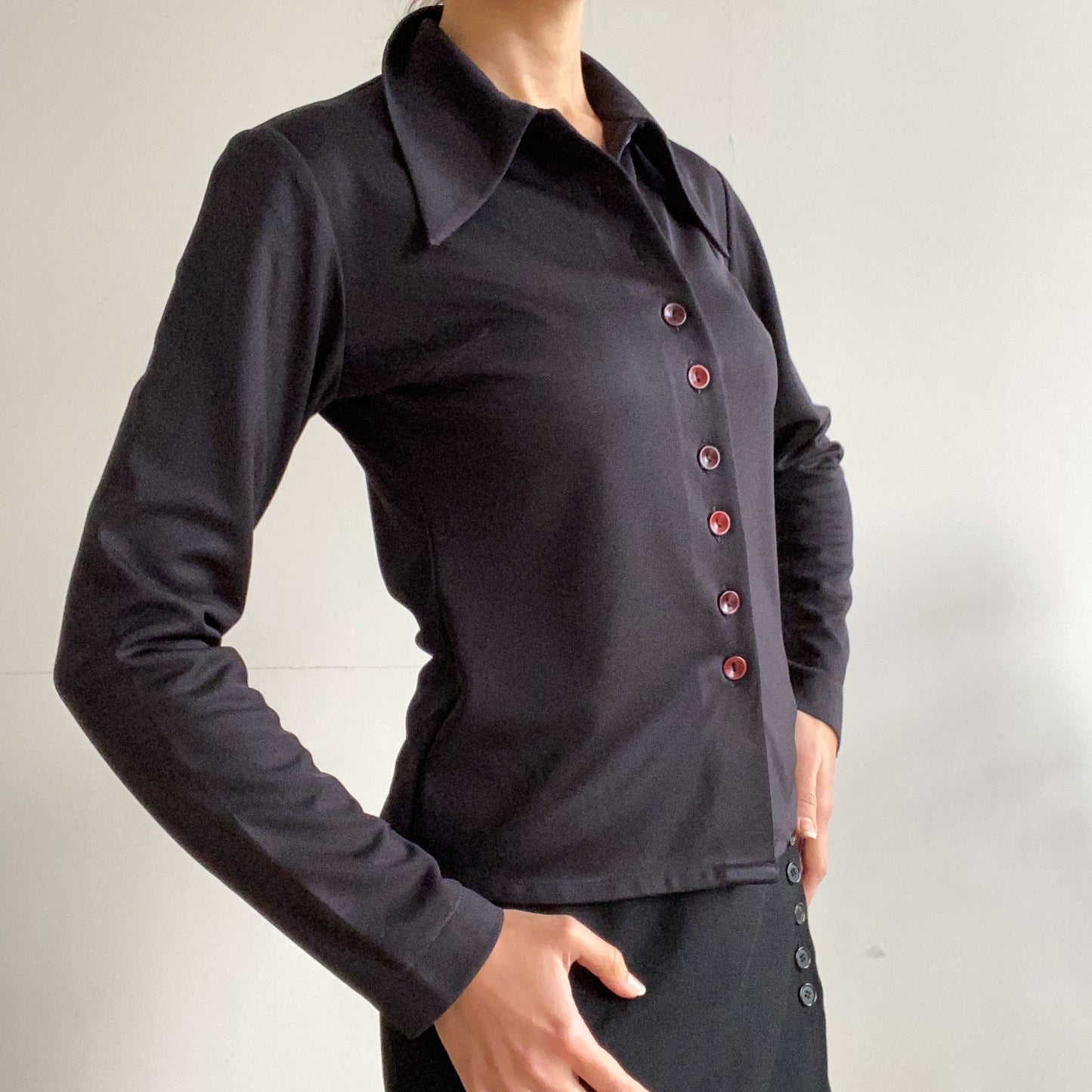 Black thick long sleeve shirt