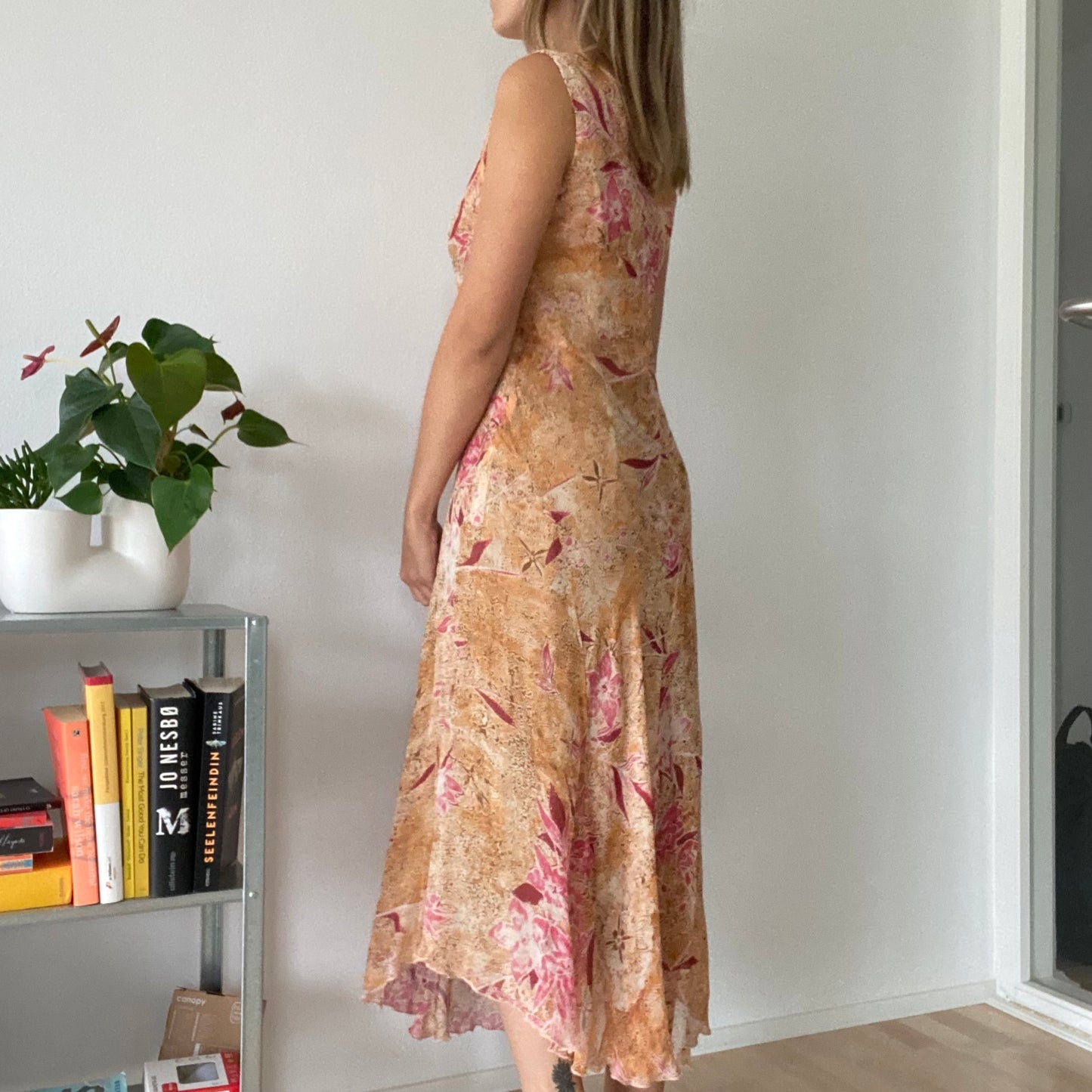 Silk midi dress