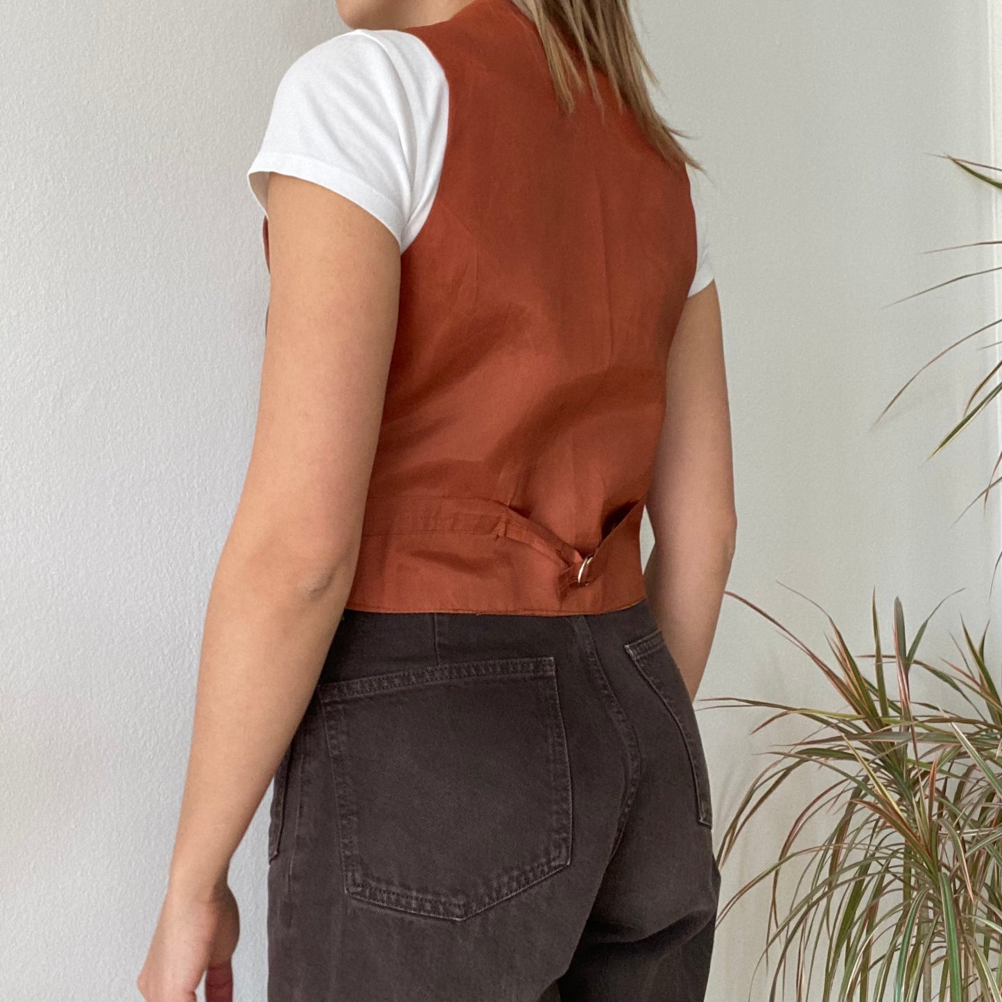 90s Leather vest