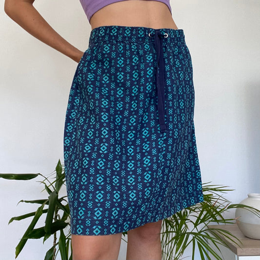 Linen blue skirt