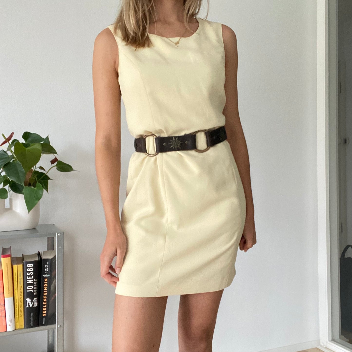 Butter yellow mini dress