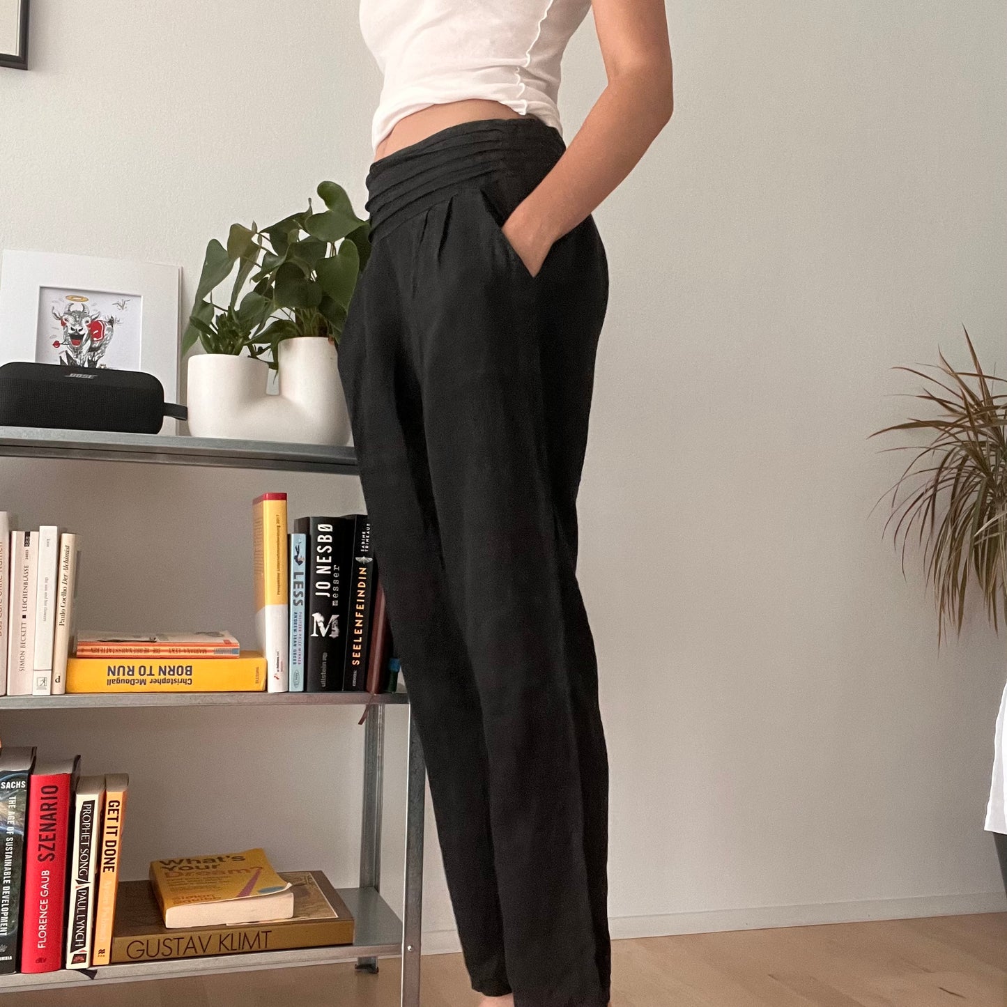 Linen Black pants- Size 38