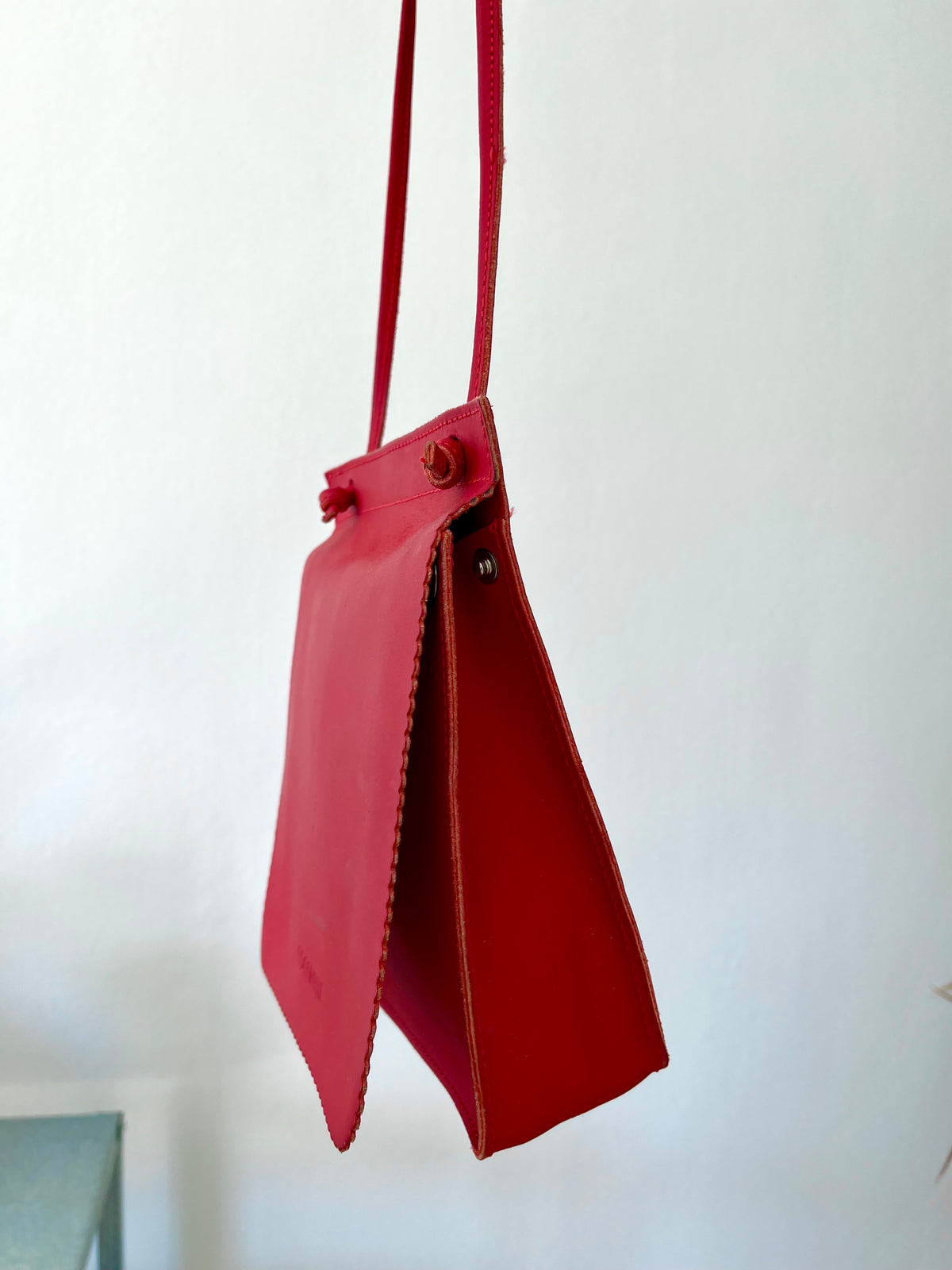 Coccinelle Red Leather Crossbody Bag