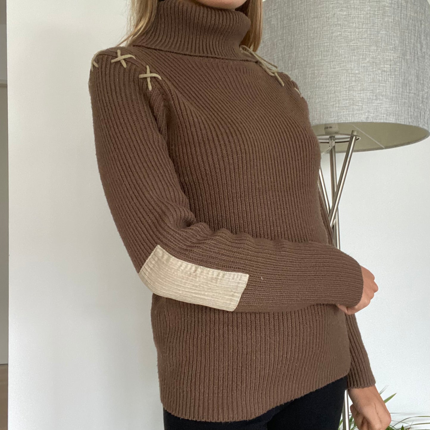 Brown turtleneck pullover
