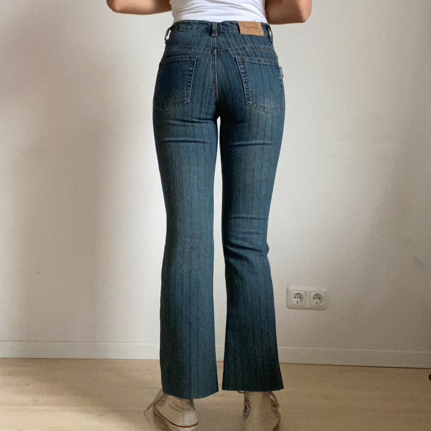 Vintage jeans, blue wash cotton.