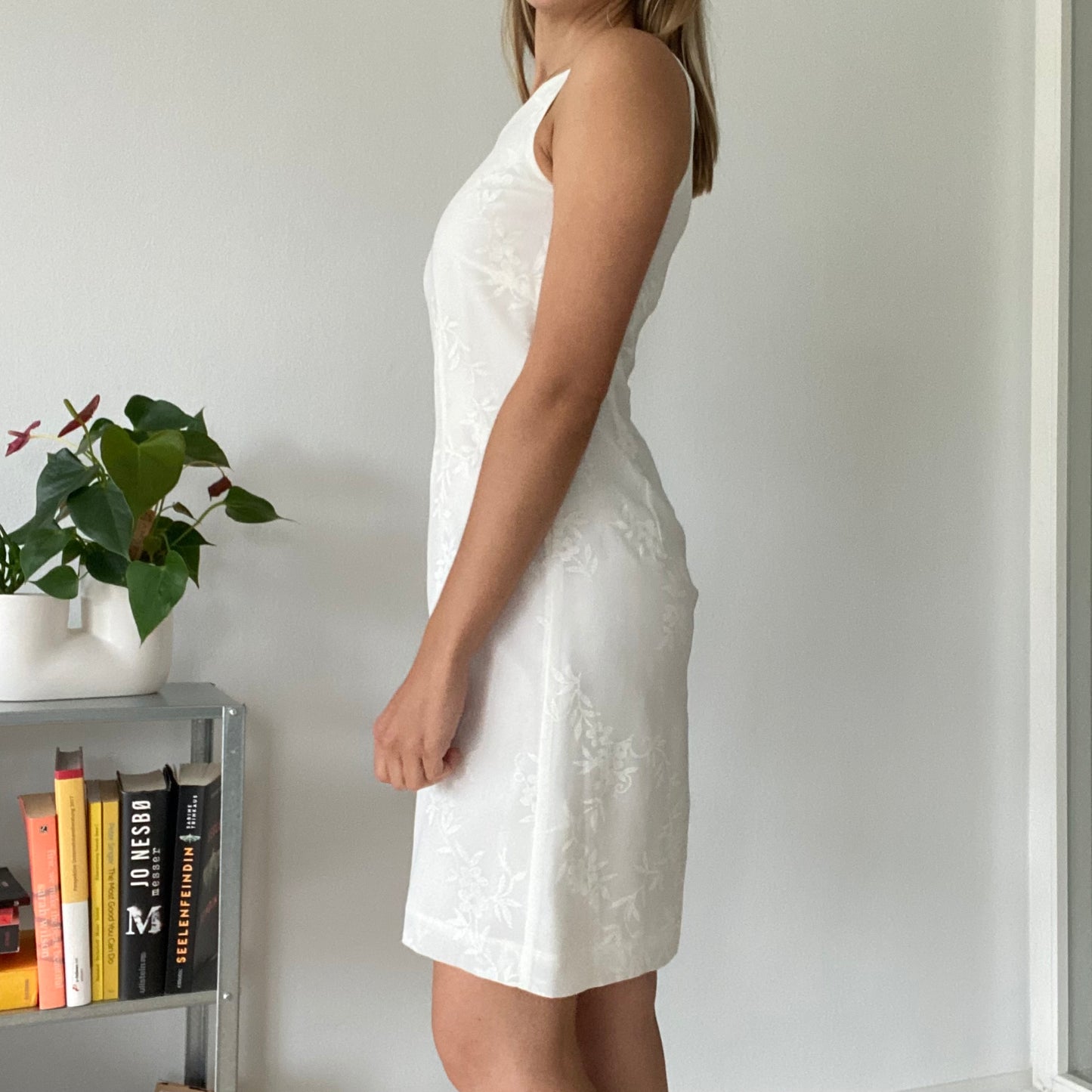 White mini dress