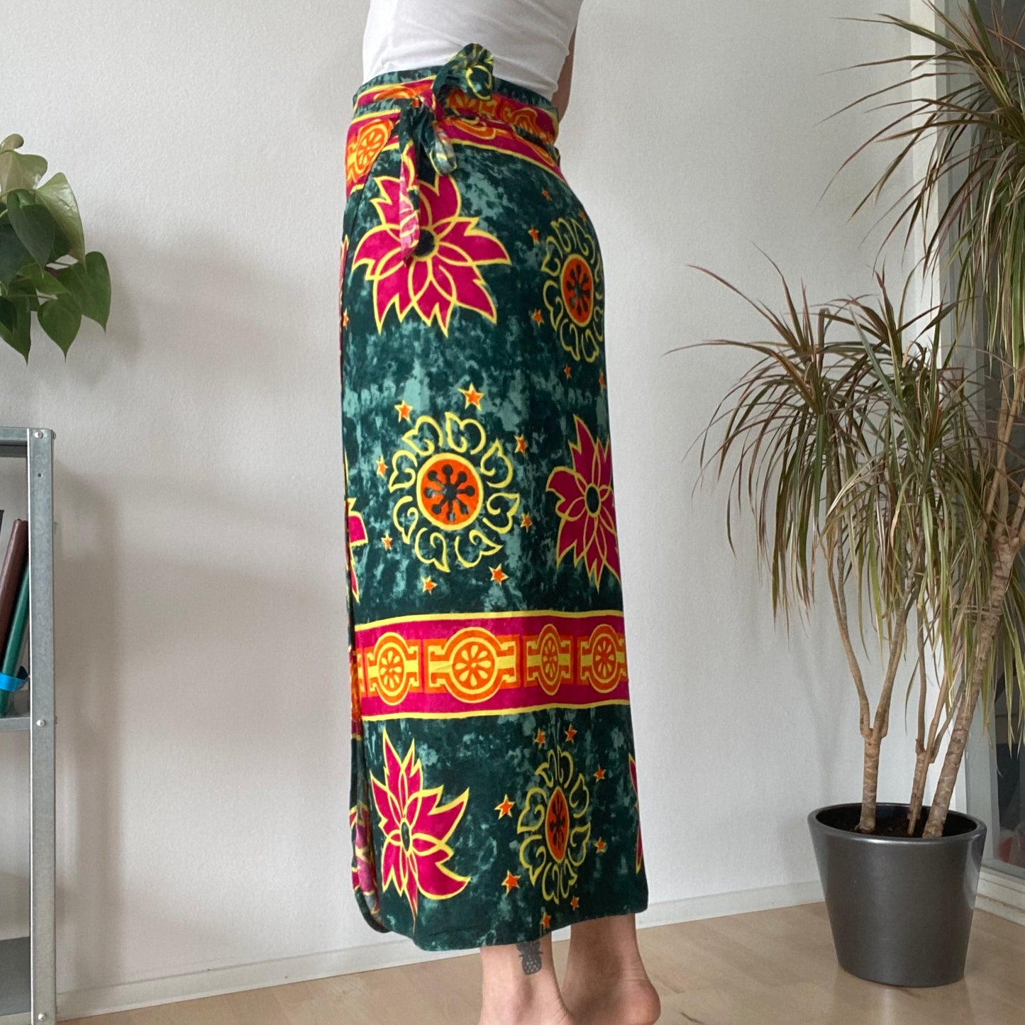 Funky long wrap skirt