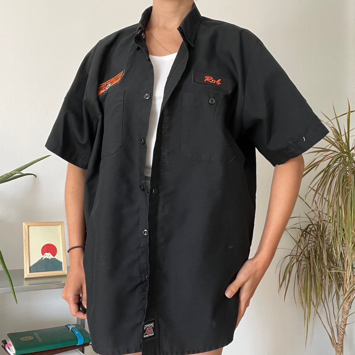 Black workwear shirt - Size L