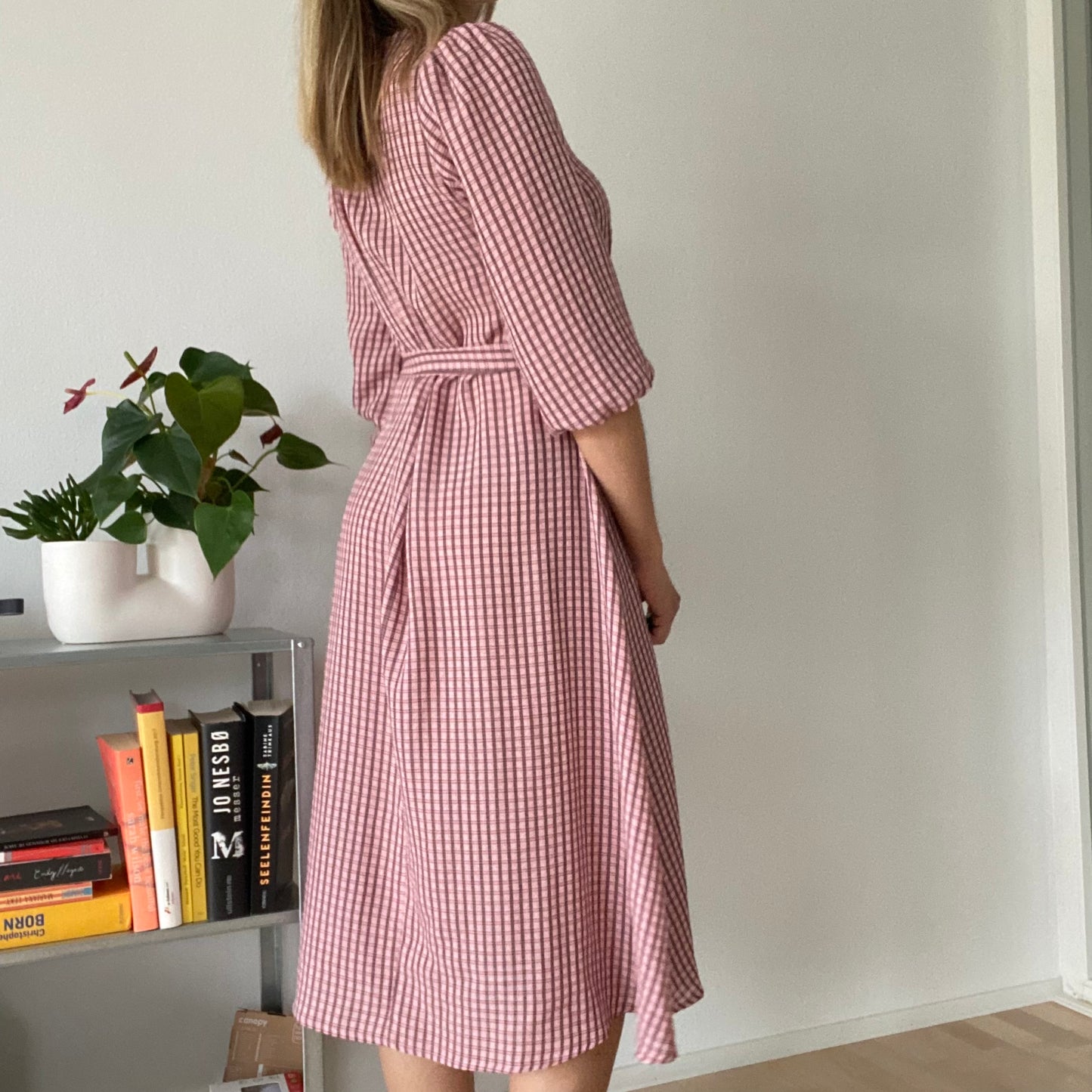 Midi pink picnic dress