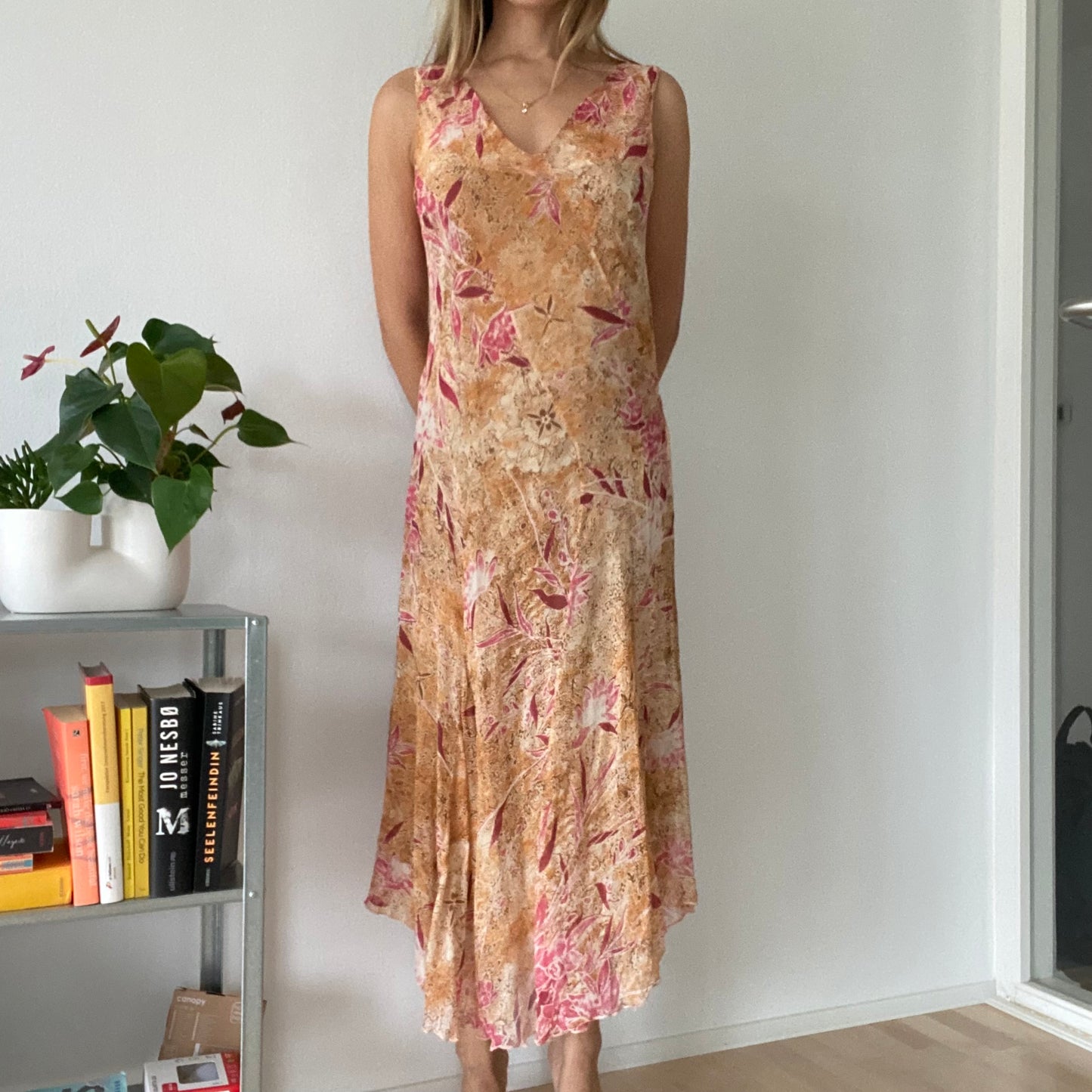Silk midi dress