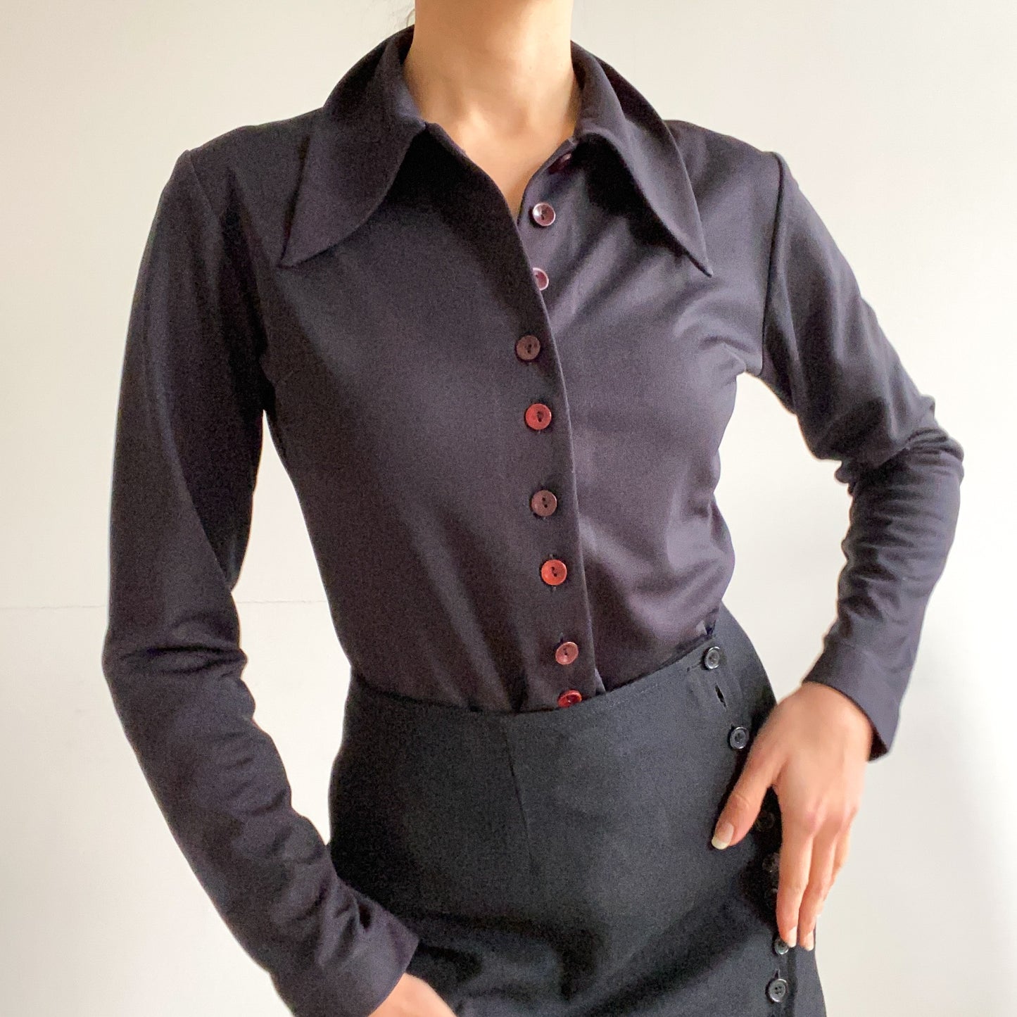 Black thick long sleeve shirt