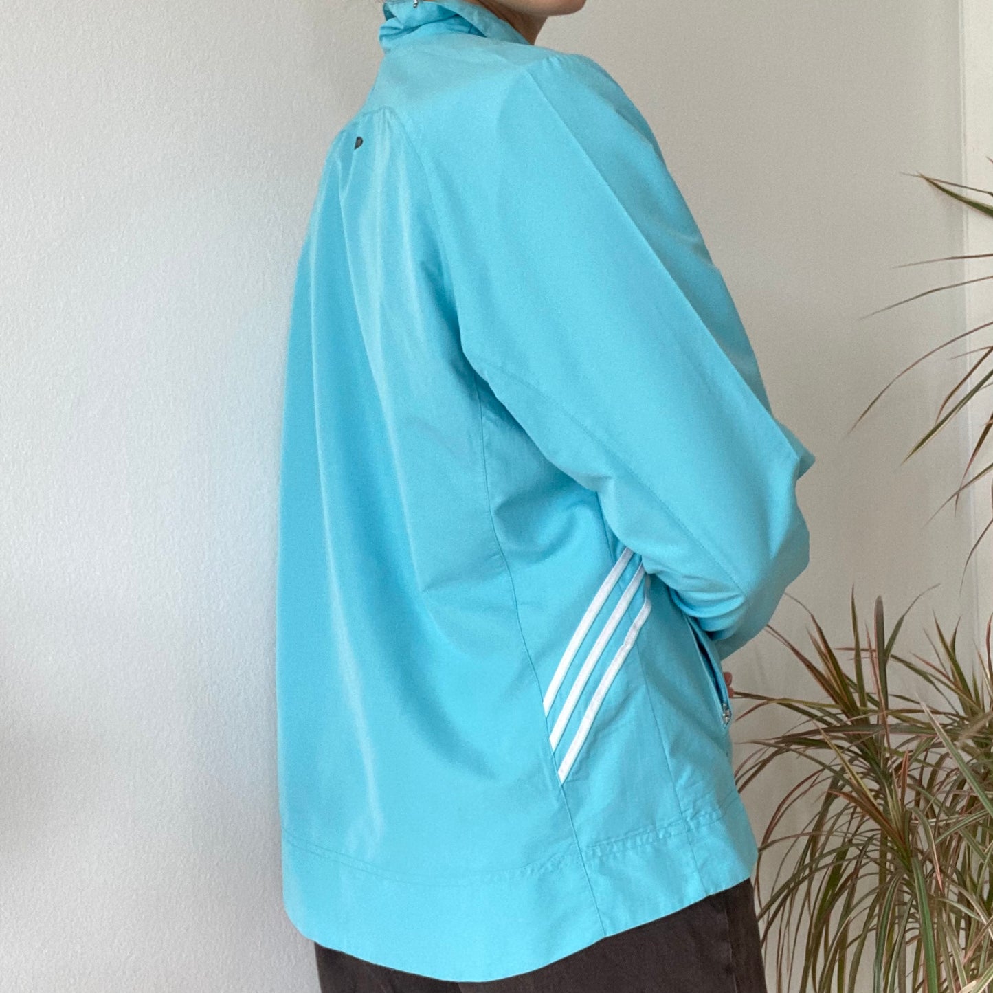 Turquoise Lightweight Zip Jacket Women’s Sportswear Windbreaker