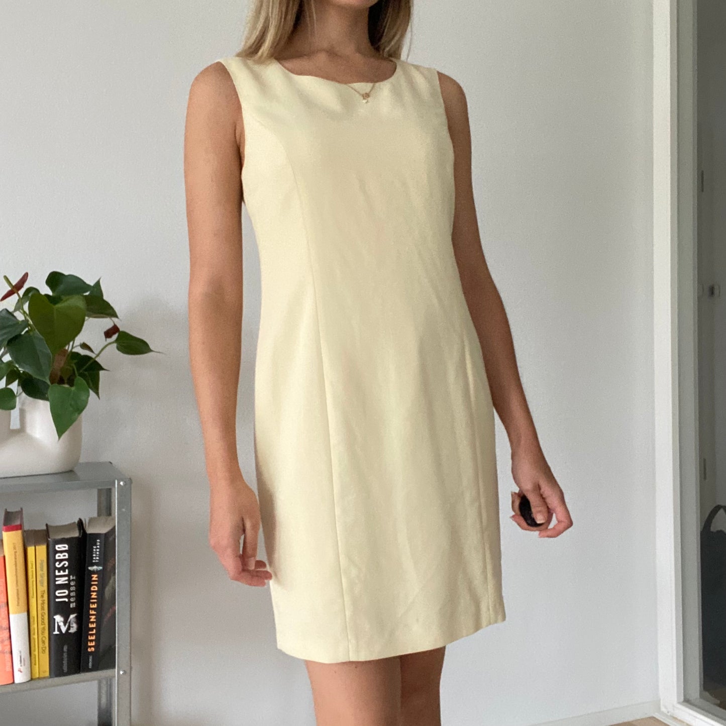 Butter yellow mini dress