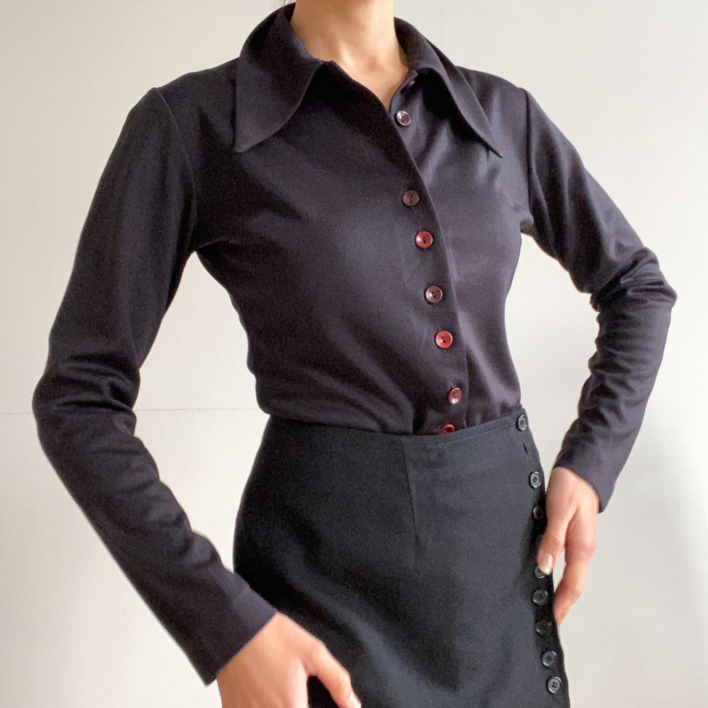 Black thick long sleeve shirt