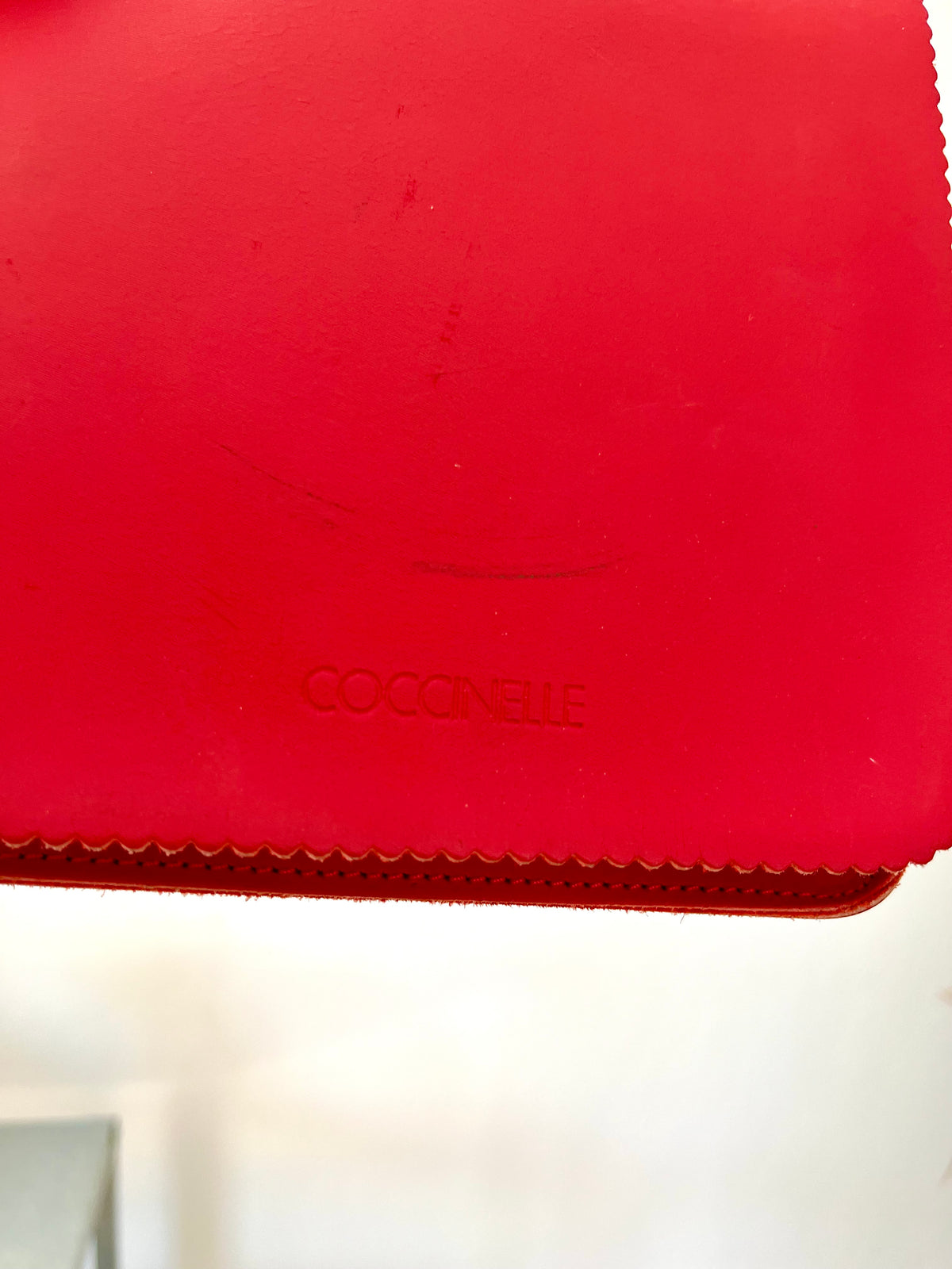 Coccinelle Red Leather Crossbody Bag