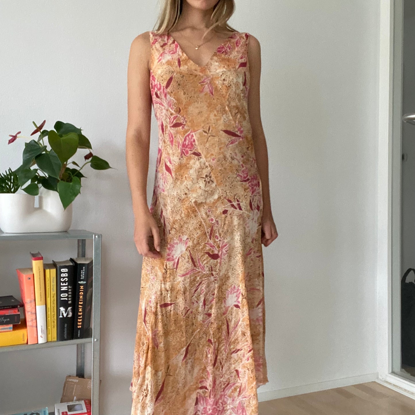 Silk midi dress